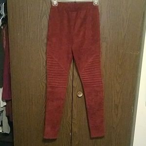 Faux Suede Leggings